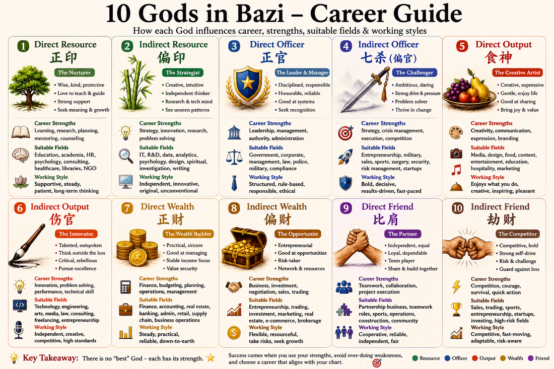 The 10 Gods in BaZi & Career Alignment