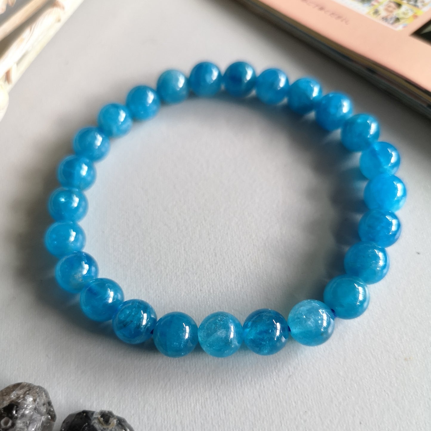 Blue Apatite Bracelet (8.0MM)